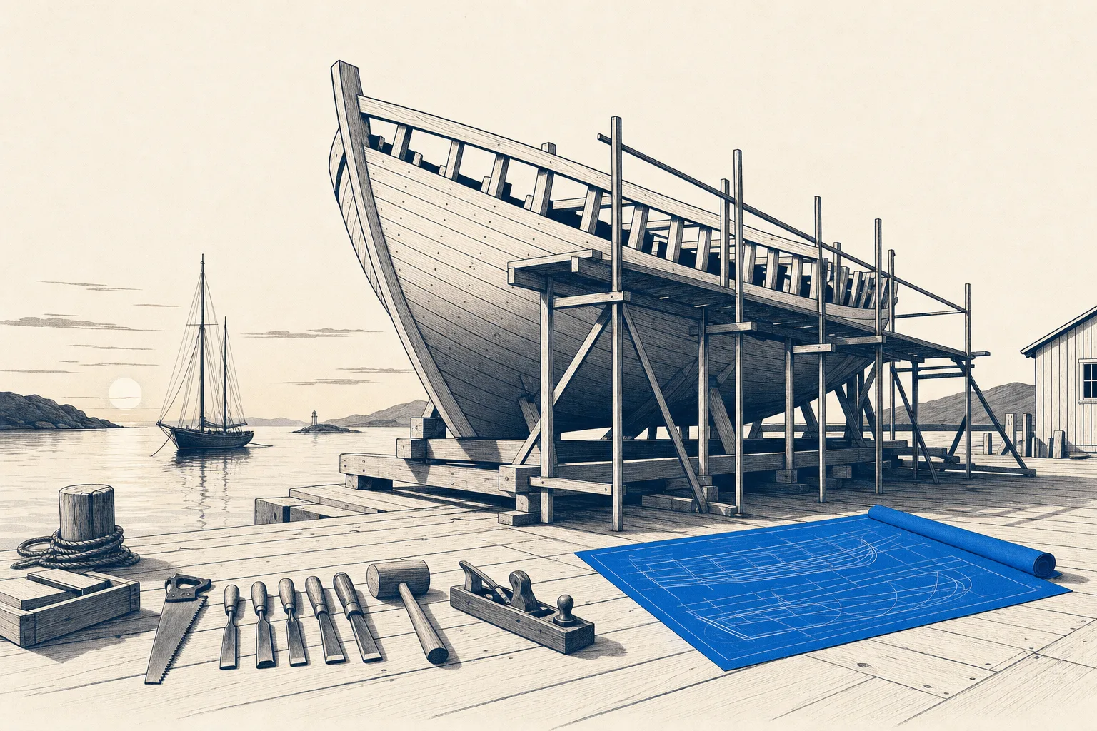 Cover illustration for “Building Harbor in public”