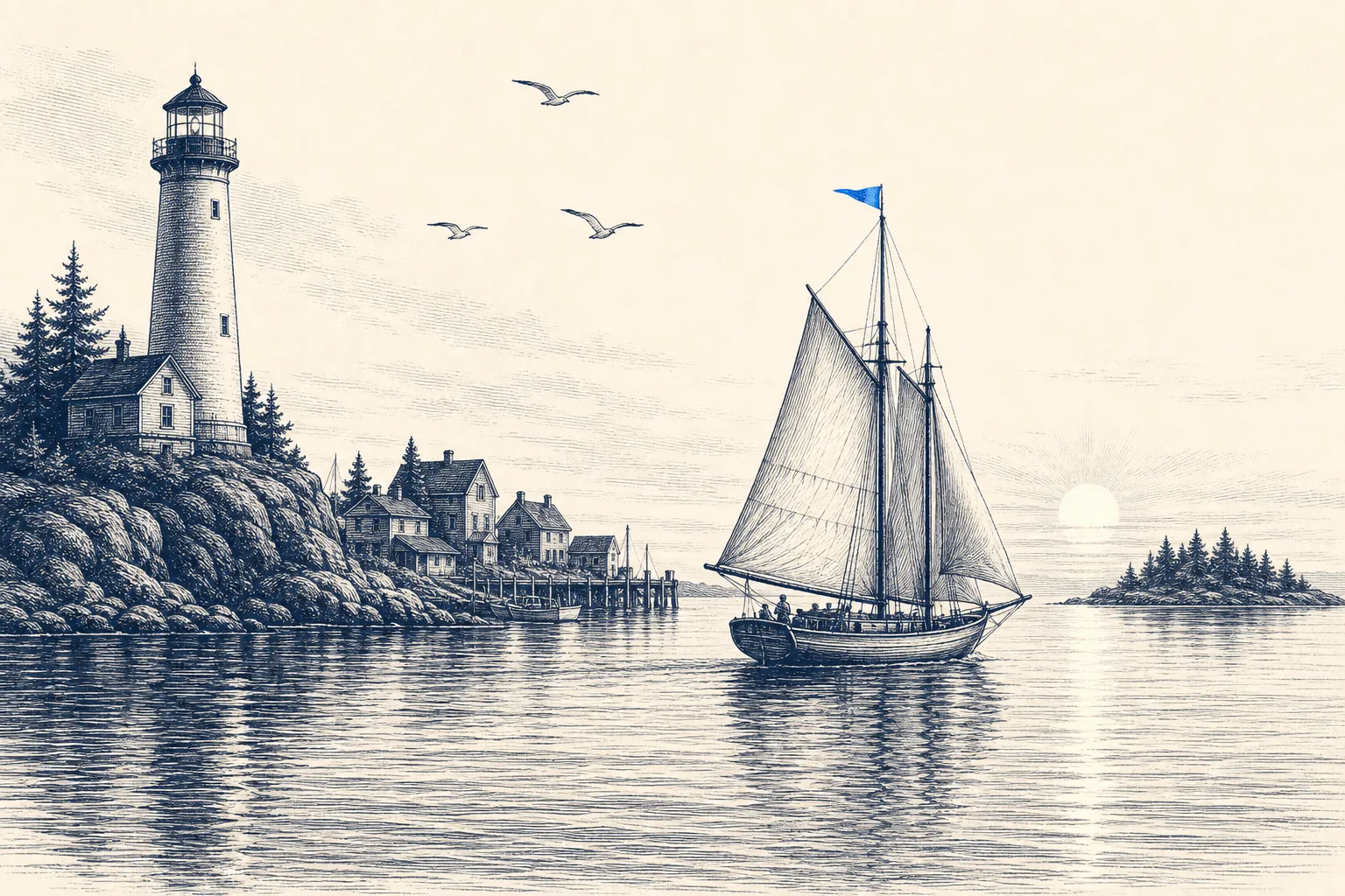 Cover illustration for “Harbor is here”