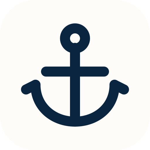 Harbor anchor mark on cream