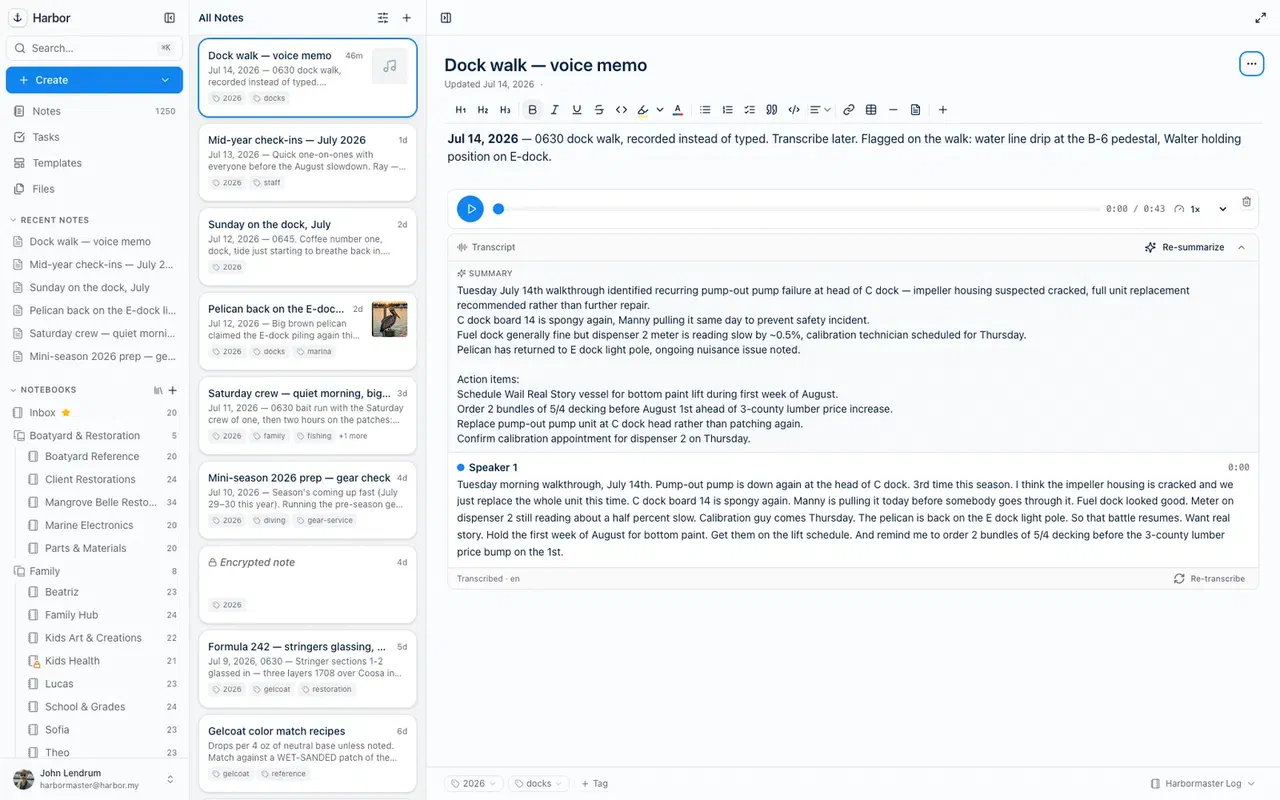 Harbor's sharing controls — you decide what's public, everything else is private